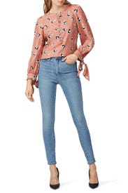 Long Sleeve Paintbrush Top by Rebecca Taylor NYC