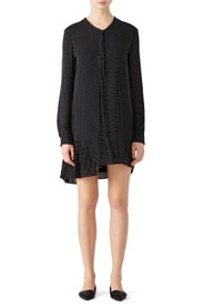 Estrella Printed Silk Shirt Dress by Tibi