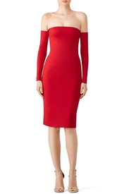 Red Nicolette Dress by Amanda Uprichard