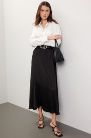 Silky Simple Skirt by DONNI.