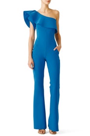 Blue Raviva Jumpsuit by Chiara Boni La Petite Robe