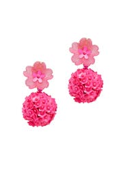 Fuchsia Fleur Drop Earrings by Sachin & Babi Accessories