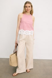 Mika Linen Top by Staud