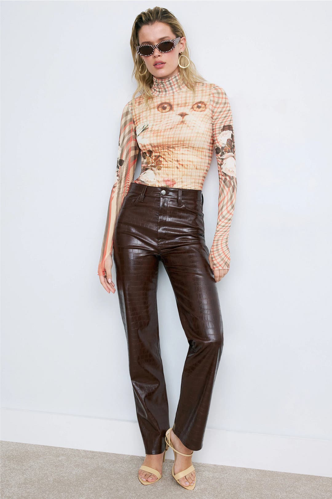 Zadie Cat Power Mesh Long Sleeve Top by AFRM | Rent the Runway