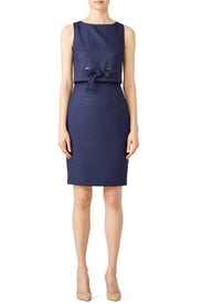 Navy Grommet Sheath by Badgley Mischka