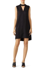 Black Textured Collar Shift Dress by Derek Lam 10 Crosby