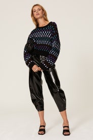 Cropped Polka Dot Sweater by Koché