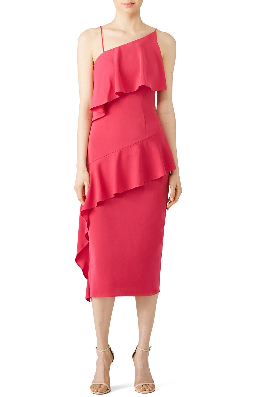 Pink No Love Midi Dress by Keepsake 0