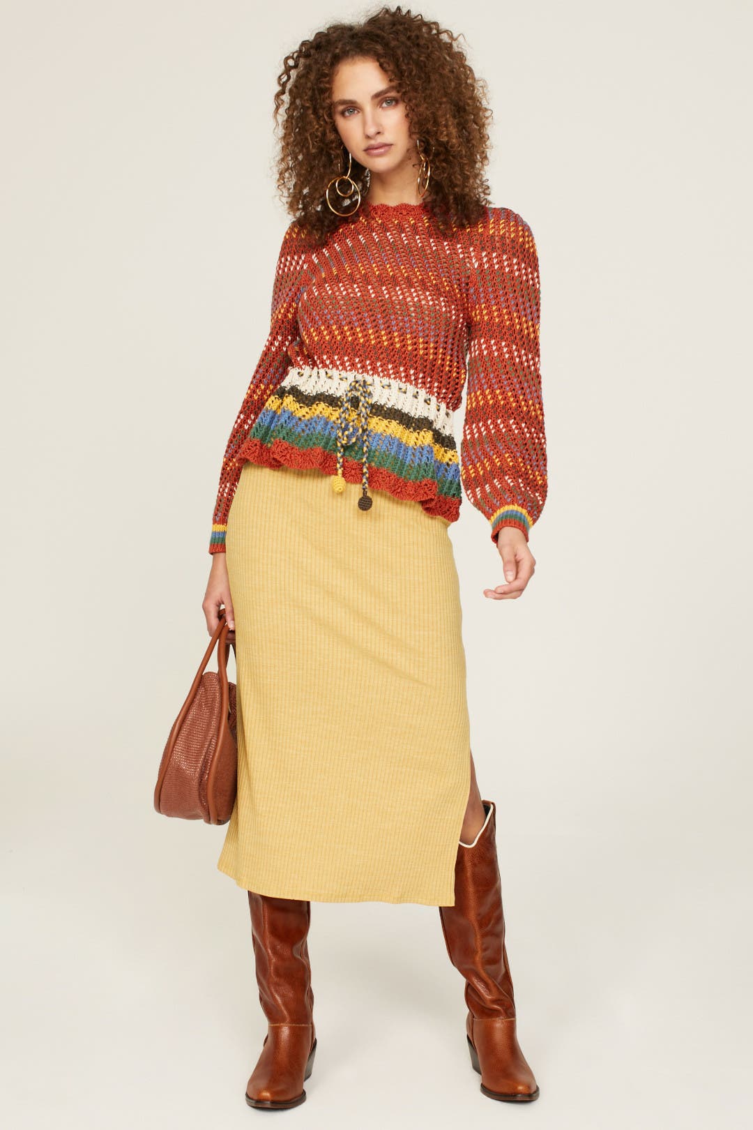 louren ローレン　peplum docking knit Pointelle Cotton Peplum Sweater by Polo Ralph Lauren | Rent the Runway