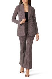 Plaid Cropped Flare Trousers by Rosetta Getty