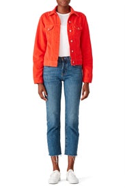 Red Trucker Jacket by The Cords & Co