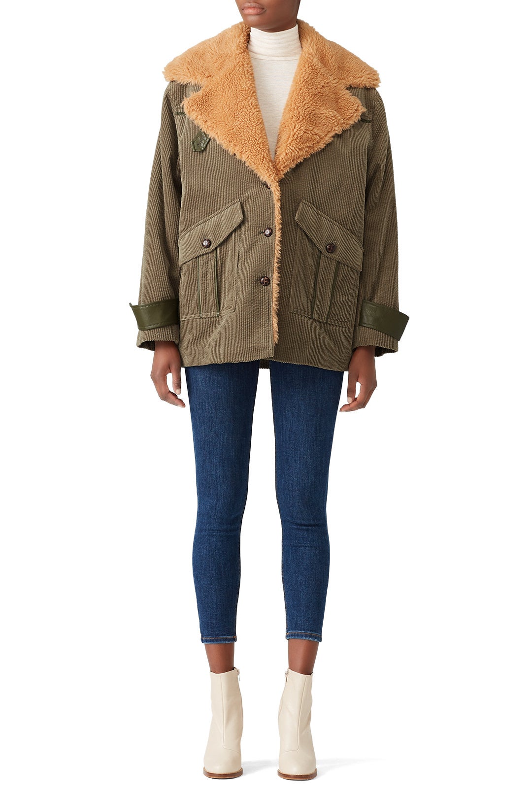 Faux Sherpa Corduroy Jacket by Avec Les Filles 0