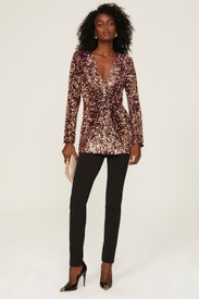 Velvet Sequin Blazer by Badgley Mischka