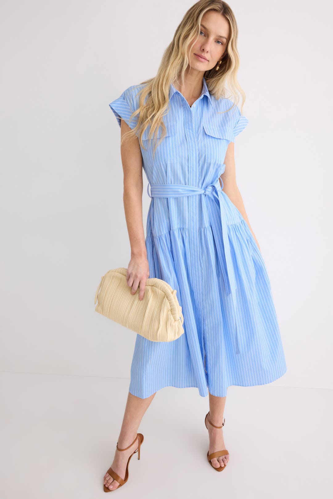 Cap Sleeve Collared Midi Dress by Derek Lam 10 Crosby x RTR | Rent