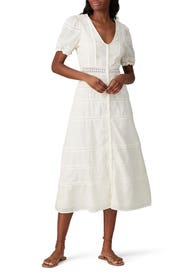 Ivory Lace Midi Dress by Sweet Baby Jamie