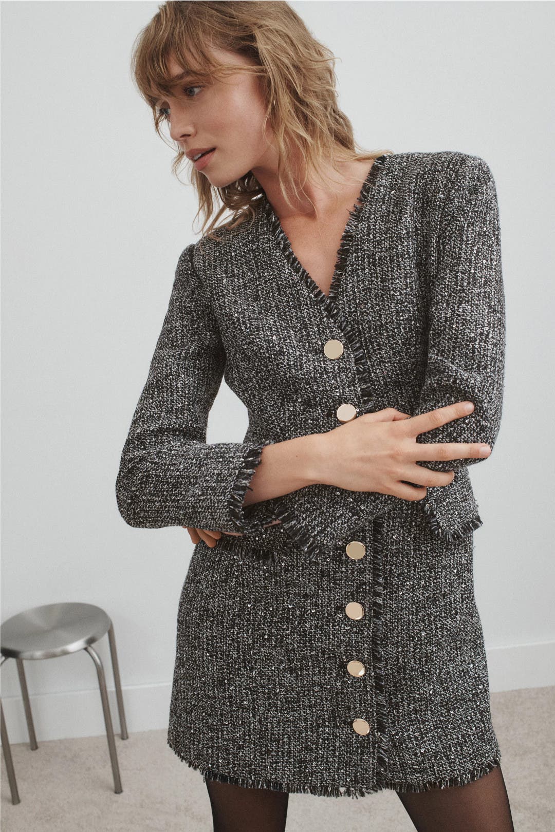 DIANE VON FURSTENBERG 黒 ラップカーディガン 長袖 DIANE VON FURSTENBERG 黒 ラップカーディガン 長袖