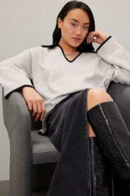 V-Neck Sweater by WEWOREWHAT