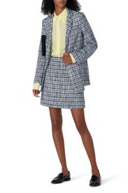 Blue Tweed Blazer by Adam Lippes x RTR