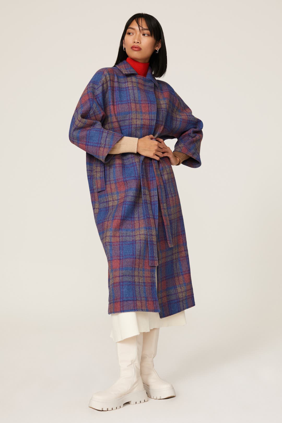 Alexa Plaid Coat by Hofmann Copenhagen | Rent the Runway