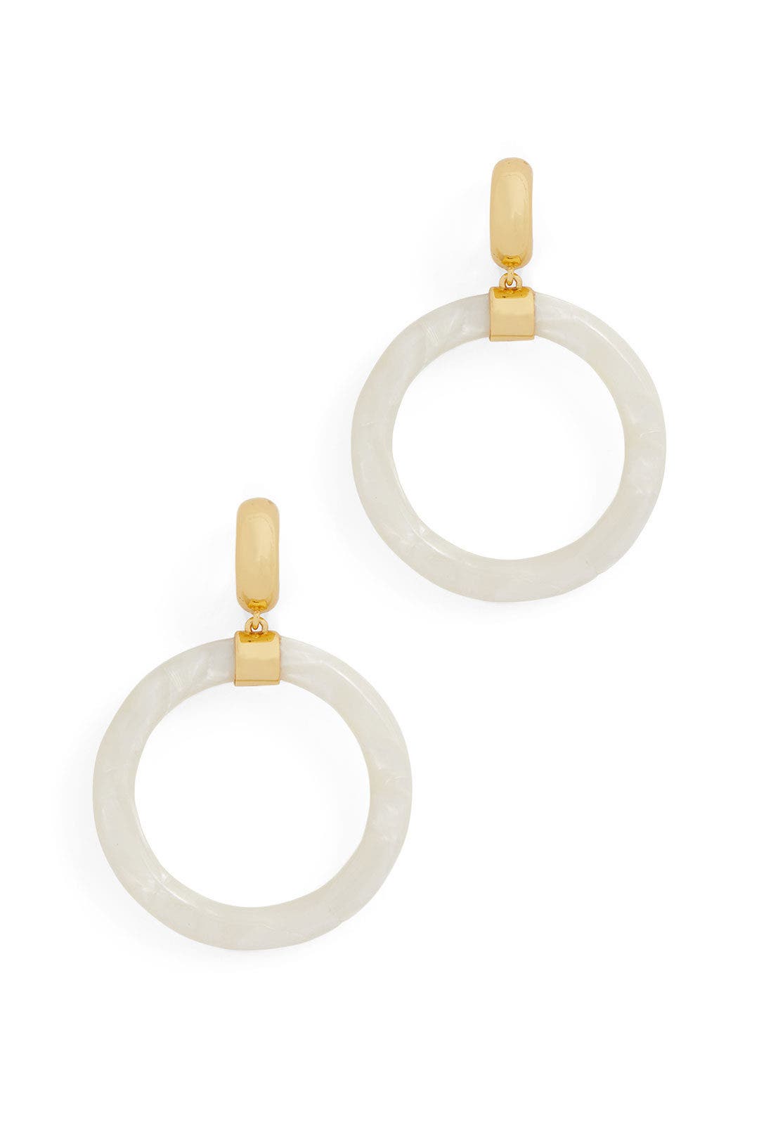 White Resin Drop Hoops by kate spade new york accessories