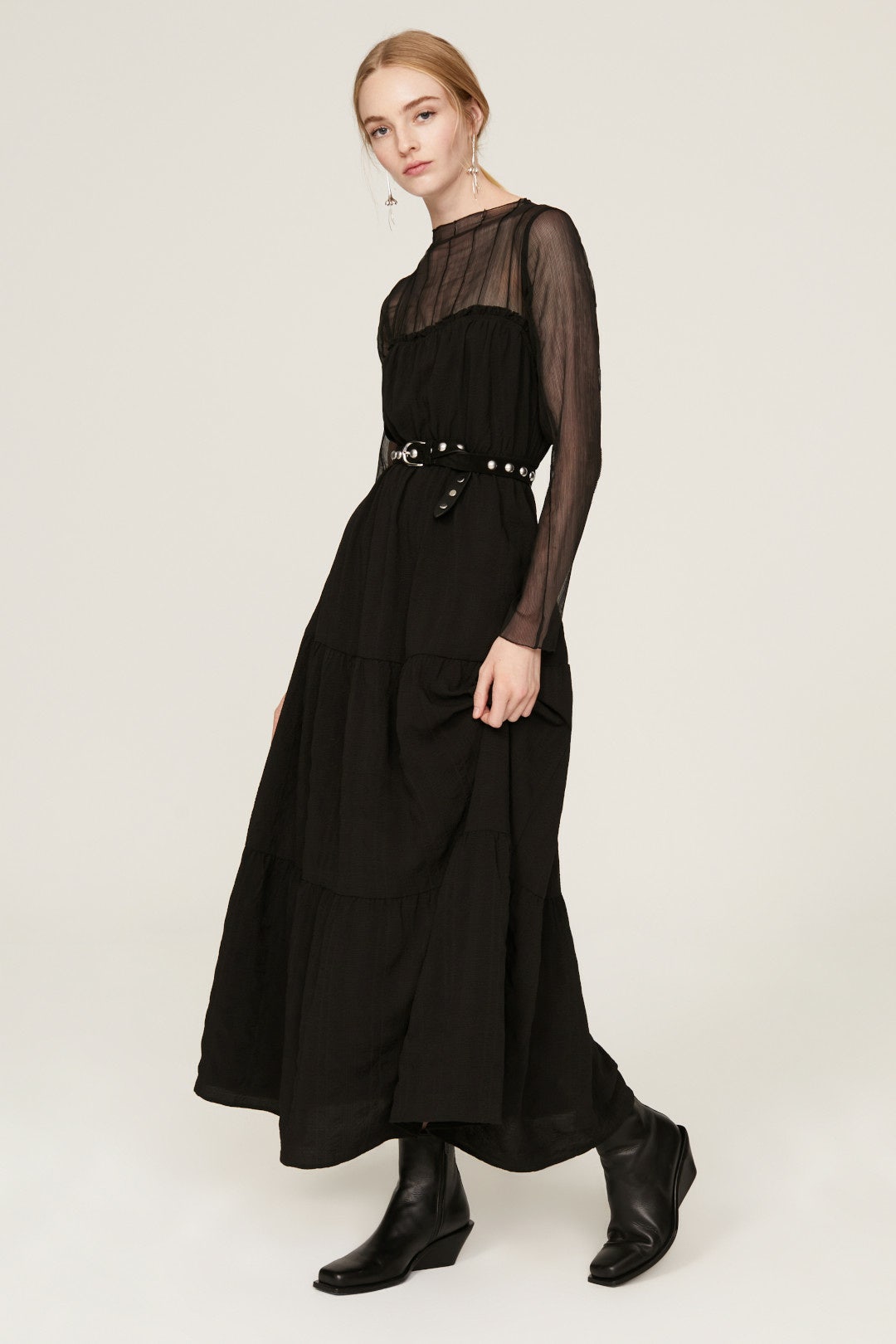 Sheer Midi Dress by Pamela Love x RTR 0