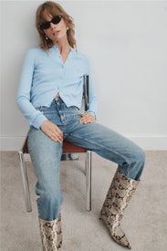 Emile Cardigan With Ruffle Sleeve by Sandro