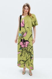 One Sleeve Maxi Dress With Bow Strap by STINE GOYA