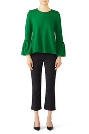 Weston Ruffle Sleeve Top by Tibi