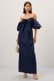 Reyna Navy Dress by CAROLINE CONSTAS