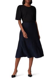 Black Ponte Puff Sleeve Top by J.Crew