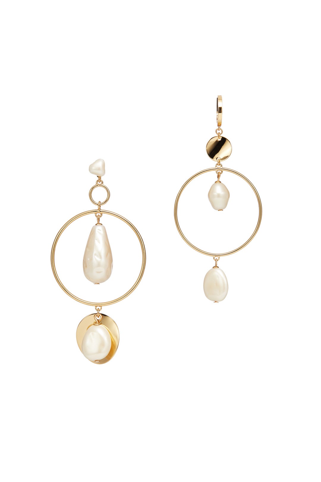 Gold Pearl Asymmetrical Earrings by kate spade new york accessories