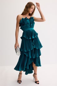 Judah Scallop Pleated Dress by AMUR