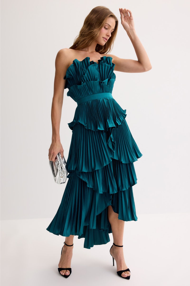 Judah Scallop Pleated Dress by AMUR - Photo 0