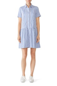 Pinstripe Pleated Shirtdress by kate spade new york