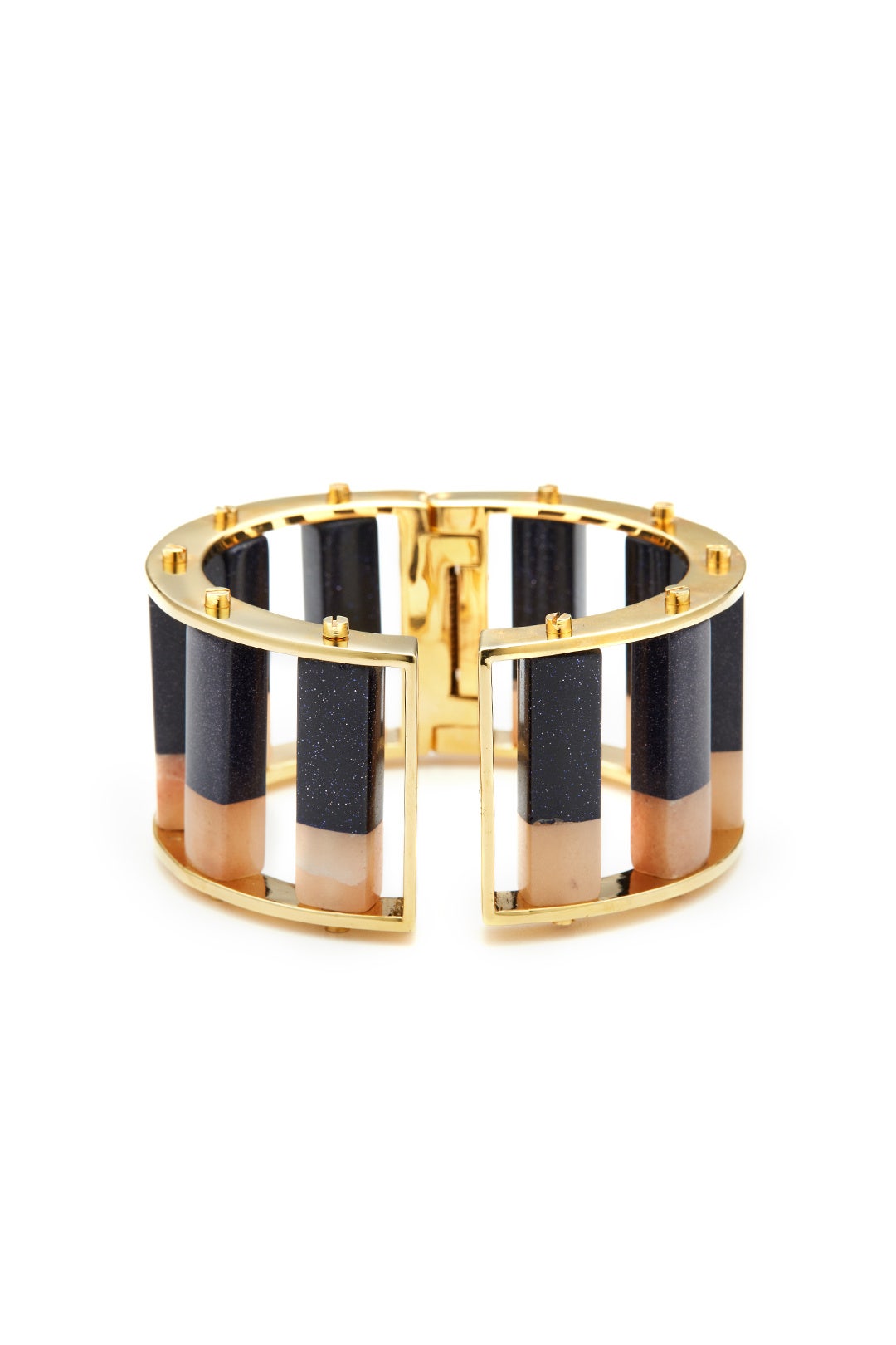 Nocturnal Blue Hinged Slider Bracelet by Lele Sadoughi