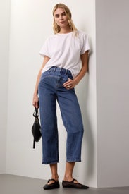 The Perfect Vintage Wide-Leg Crop Jean in Sonoma Wash: Yoke Edition by Madewell