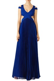 Royal Blue Window Back Gown by Mignon