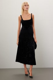 Velvet Corset Midi Dress by Moon River