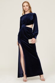 Navy Velvet Gown by One33 Social