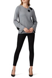 Grey Embellished Sweater by Prabal Gurung x RTR