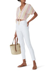 Pink Striped Thea Top by Rails