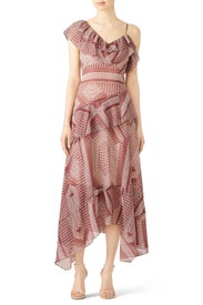 Red Printed Veronica Maxi by Rebecca Minkoff