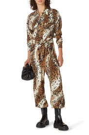 Cheetah Print Utility Jumpsuit by R13