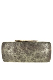 Abstract Gold Metallic Clutch by Sondra Roberts