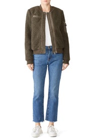 Brown Faux Sherpa Jacket by Slate & Willow