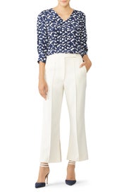 Navy Spots Rena Top by Tanya Taylor