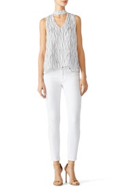 White Printed Billy Top by Waverly Grey