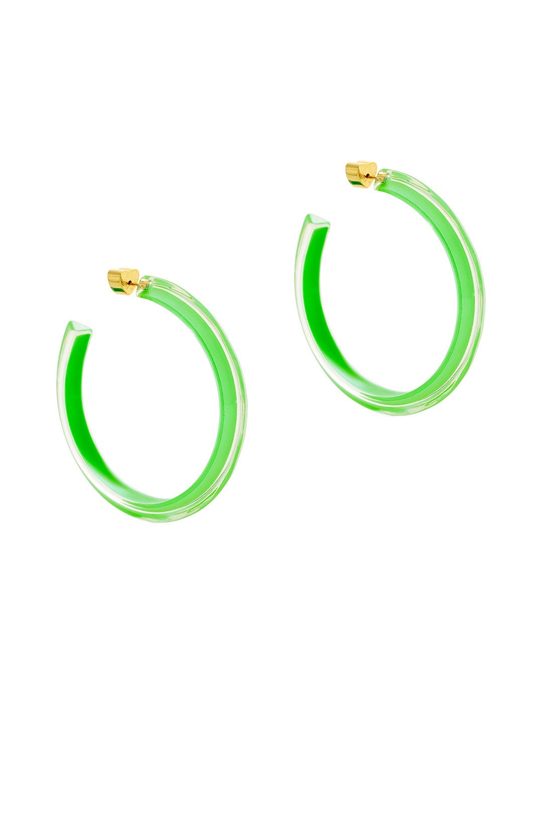 Neon Green Medium Jelly Hoops by Alison Lou