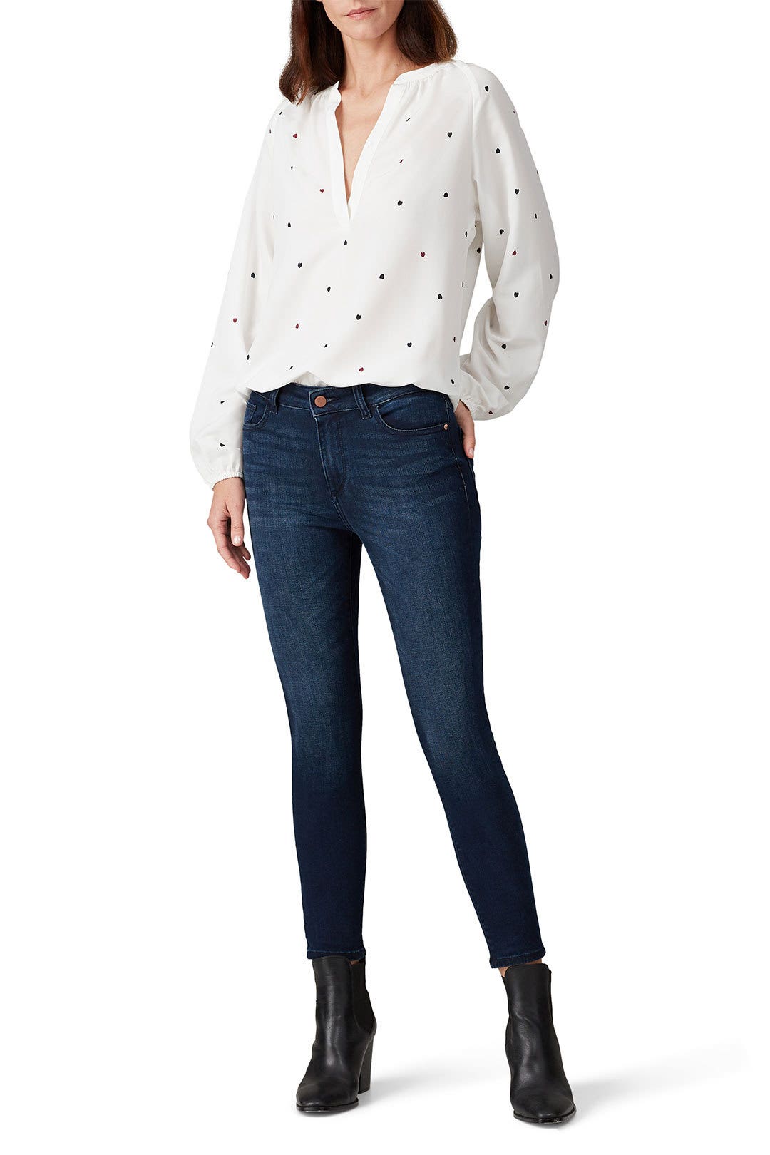 Julius V-Neck Blouse by B Collection by Bobeau 0