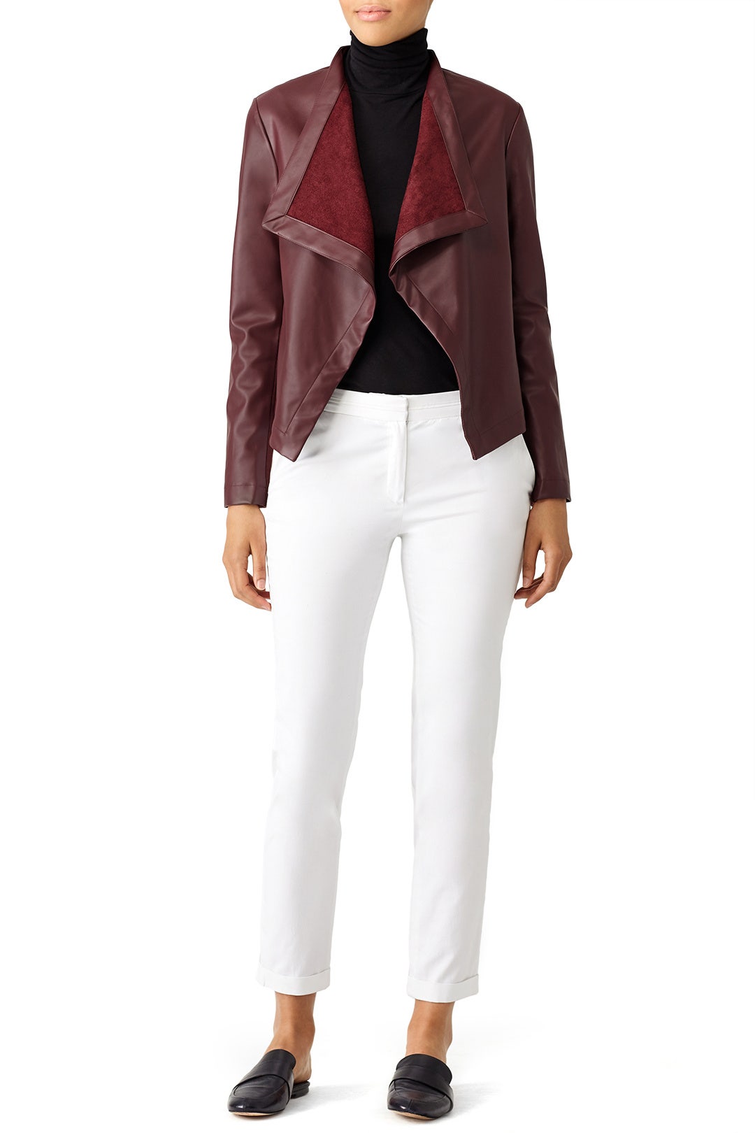 Burgundy Lillian Faux Leather Jacket by BB Dakota 0